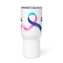 Load image into Gallery viewer, Cancer Fighters Ribbon Travel Mug
